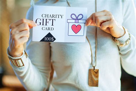 charitable donation gift card.